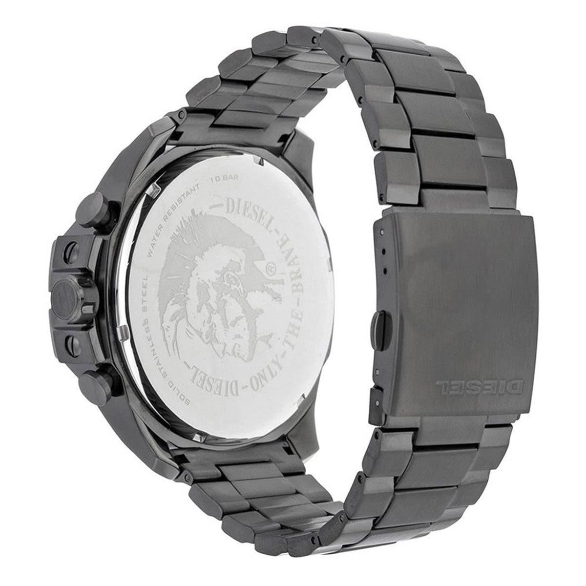 Diesel DZ4282 Mega Chief Chronograph Men's Watch – Grey Dial & Grey Stainless Steel Strap