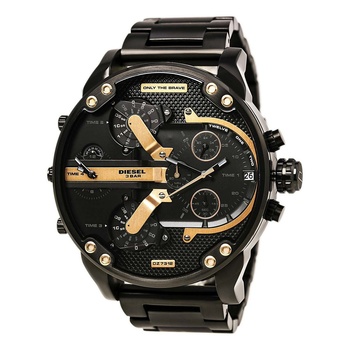 Diesel DZ7312 Big Daddy Chronograph Men's Watch – Black Dial & Black Stainless Steel Strap