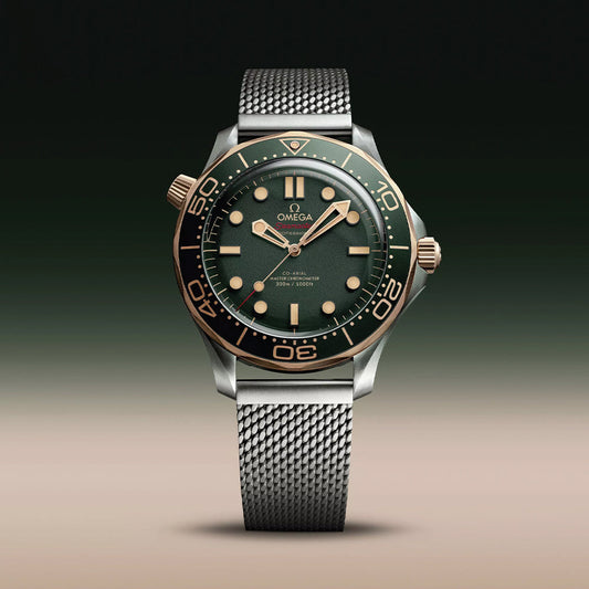 OMEGA Seamaster Diver 300M Titanium and Bronze Gold 42mm - Green on Bracelet