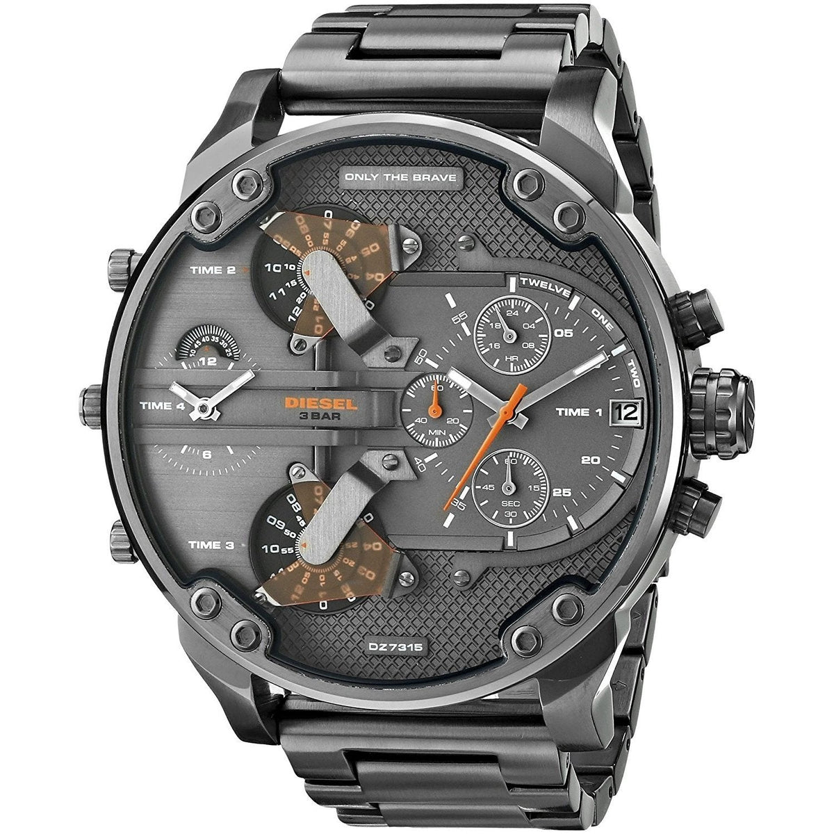 Diesel DZ7315 Mr. Daddy 2.0 Chronograph Men's Watch – Grey Dial & Grey Stainless Steel Strap