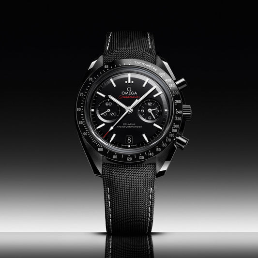 OMEGA Speedmaster Dark Side of the Moon Black Ceramic 44.25mm - Black on Fabric Strap